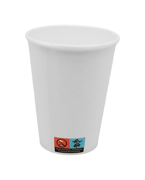 Vaso de Cartón Blanco 12 Oz (360 ml) | Pack 50 Unidades