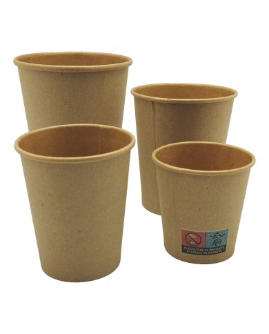 VASO CARTON  KRAFT  240 CC 8 OZ  NATURGO  (20x50 uds/ paquete)***