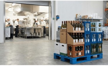 Palet de plástico para bares y restaurantes.