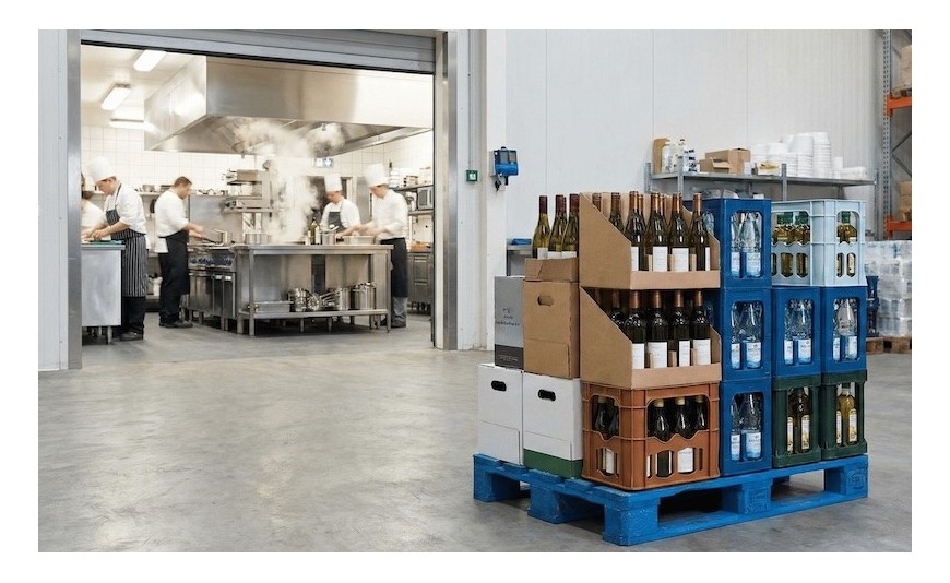 Palet de plástico para bares y restaurantes.